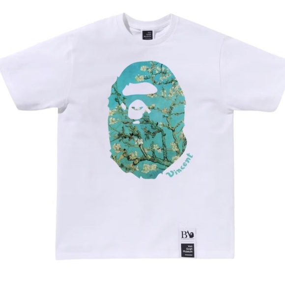 Bape Other - BAPE x Van Gogh Museum Ape Head Canvas Art VI Tee White (Limited Edition) S